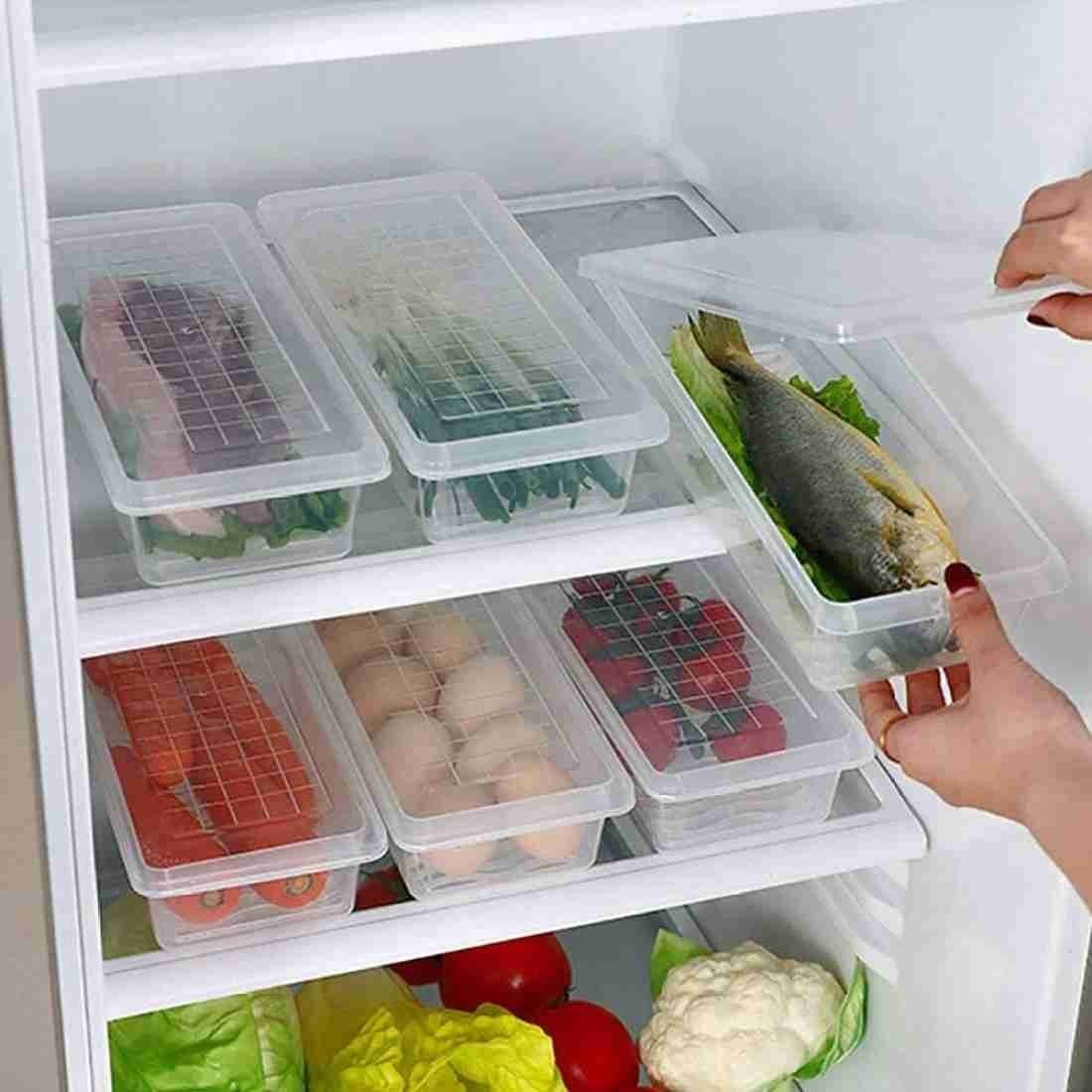 FreshKeep Fridge Storage Boxes (Pack of 6) – 1500 ML Each